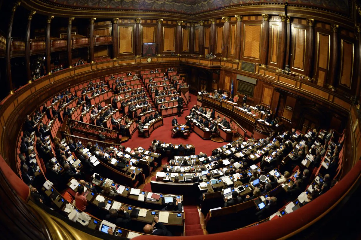 General view of the Italian Upper House of Parliament on April 22, 2015. (Andreas Solaro/AFP/Getty Images)