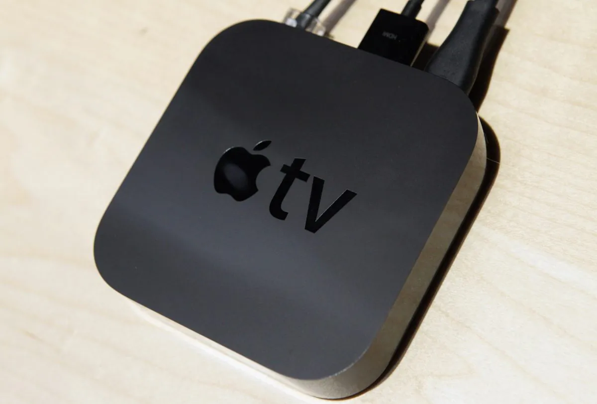 The new smaller version of Apple TV is displayed at an Apple Special Event at the Yerba Buena Center for the Arts September 1, 2010 in San Francisco, Calif. (Photo by Justin Sullivan/Getty Images)