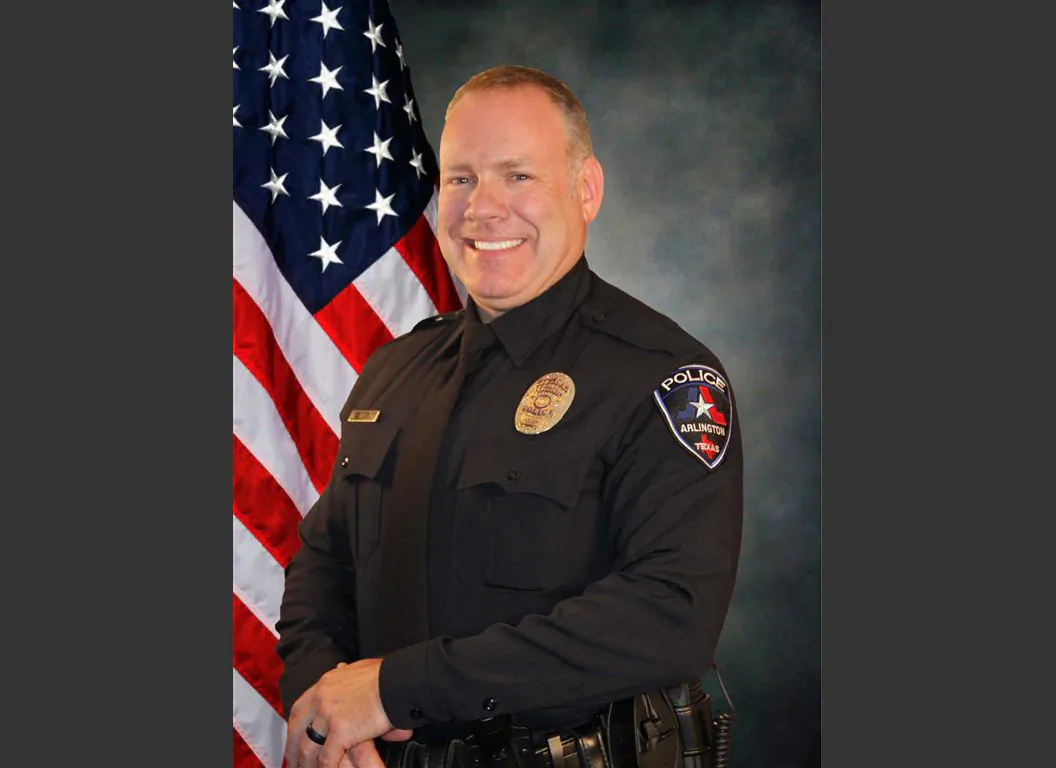  This undated file photo provided by the Arlington Police Department shows police officer Brad Miller, who killed an unarmed college football player. (Arlington Police Department  via AP)