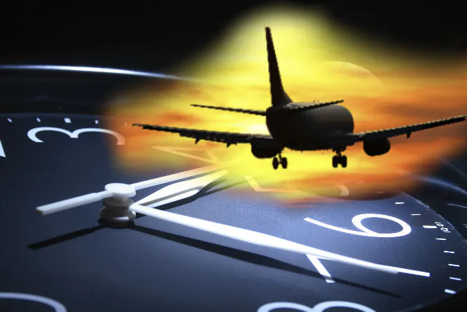Did a plane hit a bump in time near Washington, D.C.? A file photo of a plane (Chalabala/iStock) Clock (KV Kirillov/iStock)