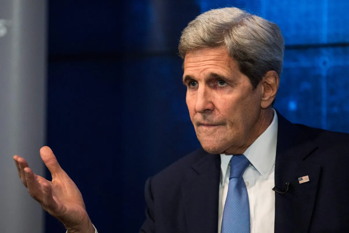 U.S. Secretary of State John Kerry speaks about the Iran Deal in New York on Aug. 11, 2015. (Andrew Burton/Getty Images)