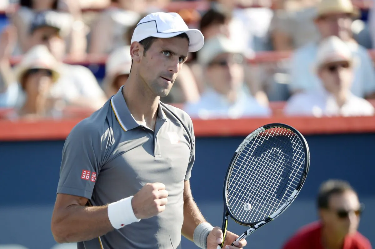 Novak Djokovic took satisfaction in that he fought to the last point against Andy Murray in the men's final of the Rogers Cup in Montreal on Aug. 16, 2015. (The Canadian Press/Paul Chiasson)