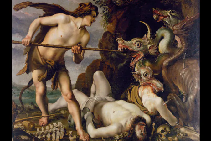 Cadmus, portrayed by the Dutch artist Hendrik Goltzius sometime in the late 16th or early 17th century. (Public Domain)