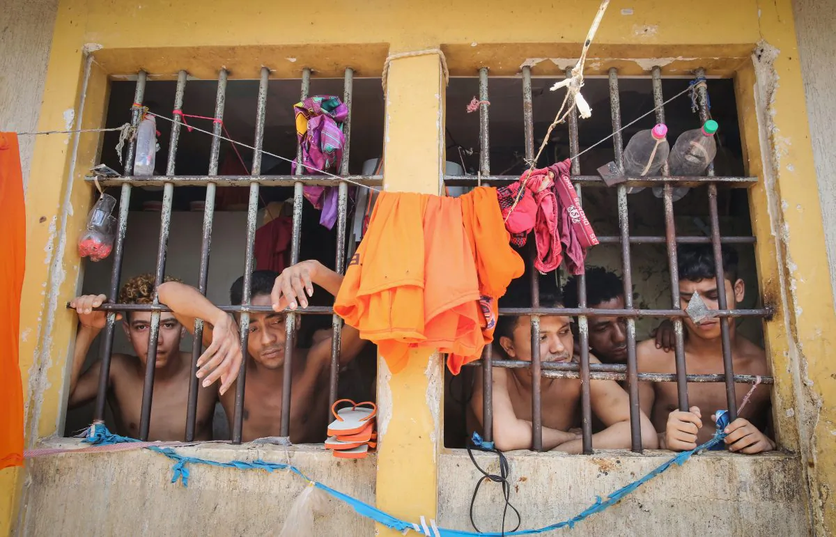 Inmates in a cell in the Pedrinhas Prison Complex, the largest penitentiary in Maranhão state, Brazil, on Jan. 27, 2015. Previously one of the most violent prisons in Brazil, Pedrinhas has seen efforts from a new state administration, new prison officials and judiciary leaders from Maranhão which appear to have quelled some of the unrest within the complex. In 2013, nearly 60 inmates were killed within the complex, including three who were beheaded during rioting. Critics believe overcrowding is one of the primary causes of rioting and violence in Brazil's prisons. Additionally, overcrowding has strengthened prison gangs which now span the country and control certain peripheries of cities including Rio de Janeiro, São Paulo and São Luis. Brazil now has the fourth-largest prison population in the world behind the United States, Russia and China. (Mario Tama/Getty Images)