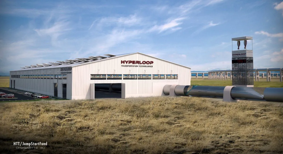 Artistic rendering of the Hyperloop (Hyperloop Transportation Technologies)