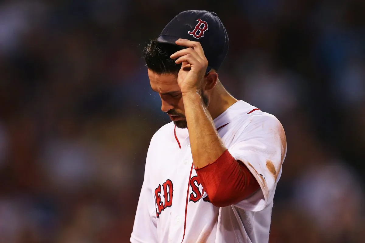 Rick Porcello of the Boston Red Sox has an ERA of 5.81 through 20 starts in 2015. (Maddie Meyer/Getty Images)