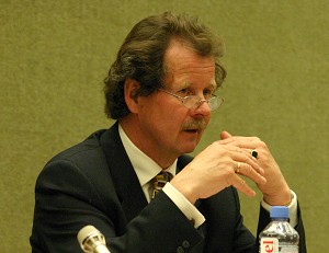 Special Rapporteur on Torture, Manfred Nowak, addresses delegates at the 61st session of the United Nations Commission on Human Rights last April in Geneva. Nowak recently completed his long-awaited fact-finding mission to China with a scathing press statement. (Jan Jekielek/The Epoch Times)