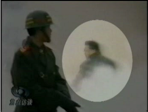 (NTDTV's False Fire video, showing footage from China Central Television)