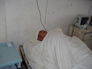 Hospitalized elderly villager. (Photo provided by villager) Hospitalized elderly villager. (Photo provided by villager)