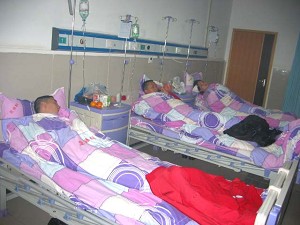 Several people were hospitalized from injuries during the violent eviction.