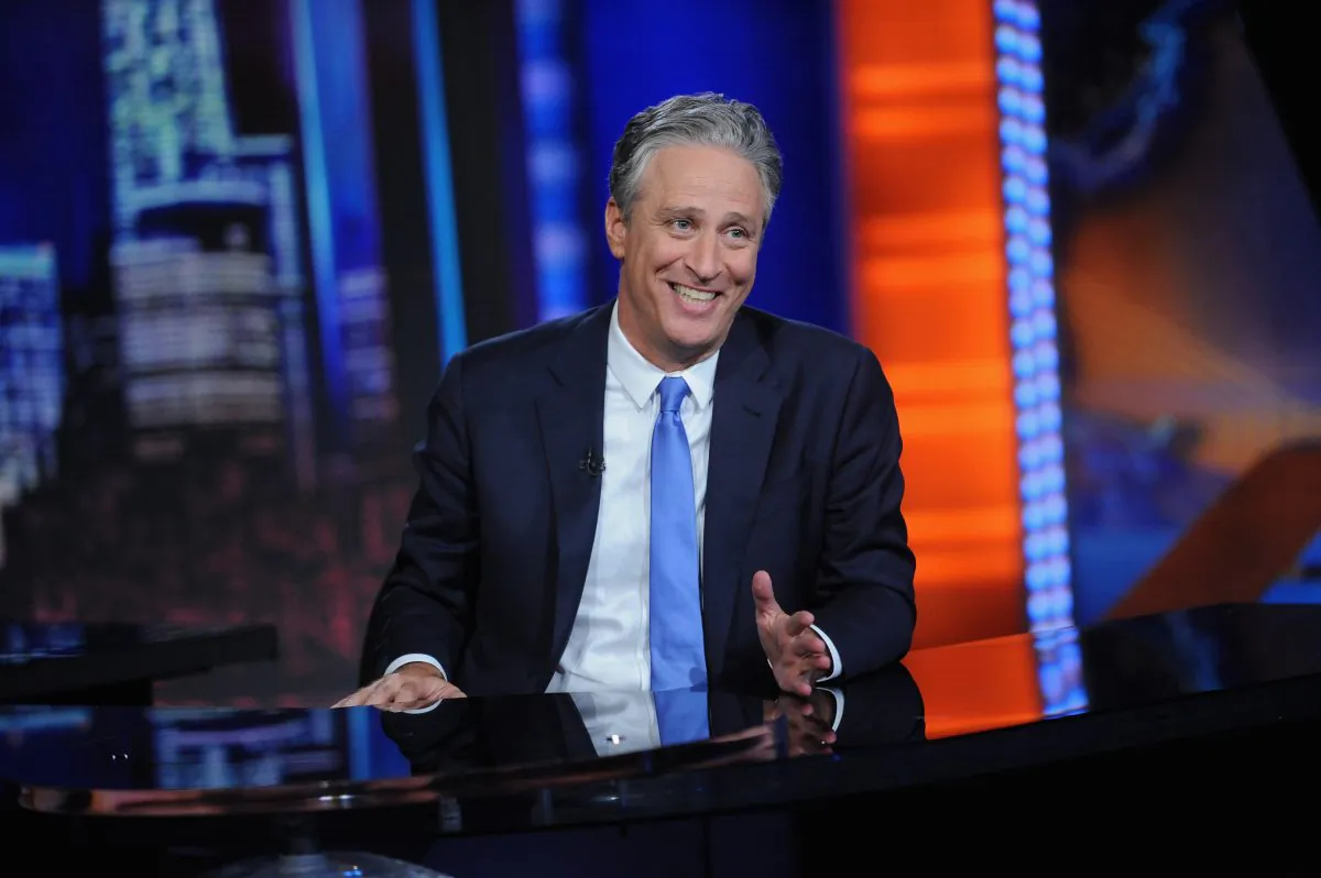 Jon Stewart hosts 'The Daily Show with Jon Stewart' #JonVoyage on August 6, 2015 in New York City. (Brad Barket/Getty Images)