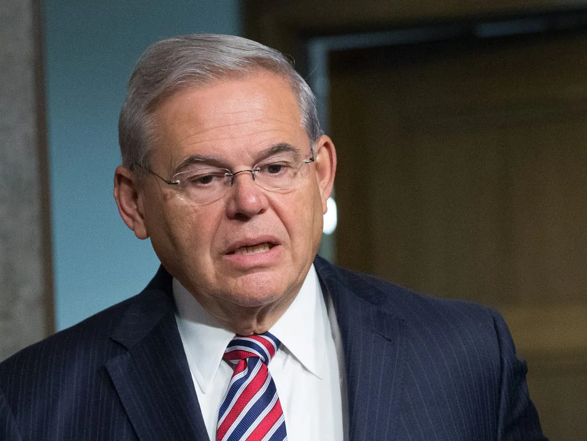 In the photo taken July 23, 2015, Sen. Bob Menendez, D-N.J. is seen on Capitol Hill, in Washington. Florida eye doctor Dr. Salomon Melgen, linked to Menendez in a corruption case is seeking changes in his bond conditions in an unrelated Medicare fraud prosecution. (AP Photo/Andrew Harnik)