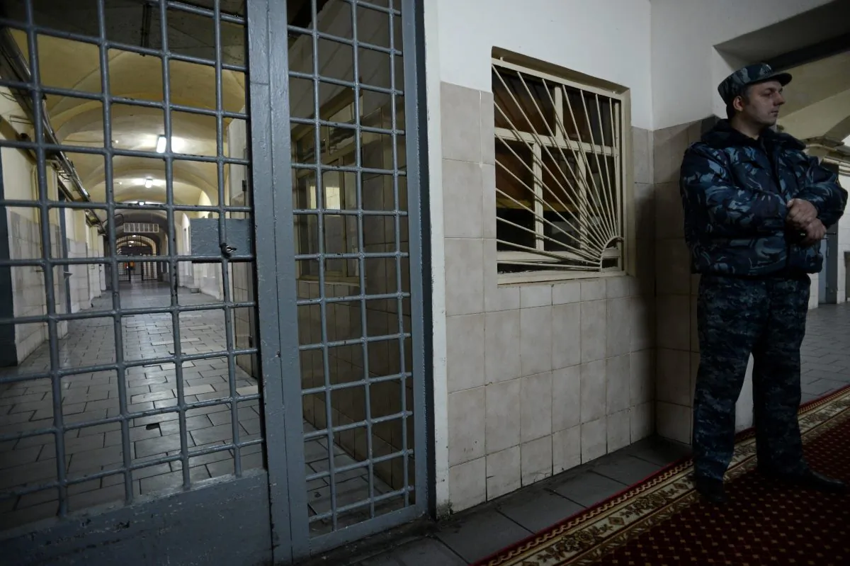 A guard stands in a passage of the notorious Butyrka remand prison in Moscow, on December 4, 2013.  Kirill Kudryavstev /AFP/Getty Images)