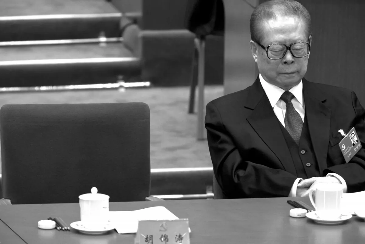 Former Chinese Communist Party leader Jiang Zemin at the Great Hall of the People in Beijing on Nov. 8, 2012. (Alexander F. Yuan/AP Photo)