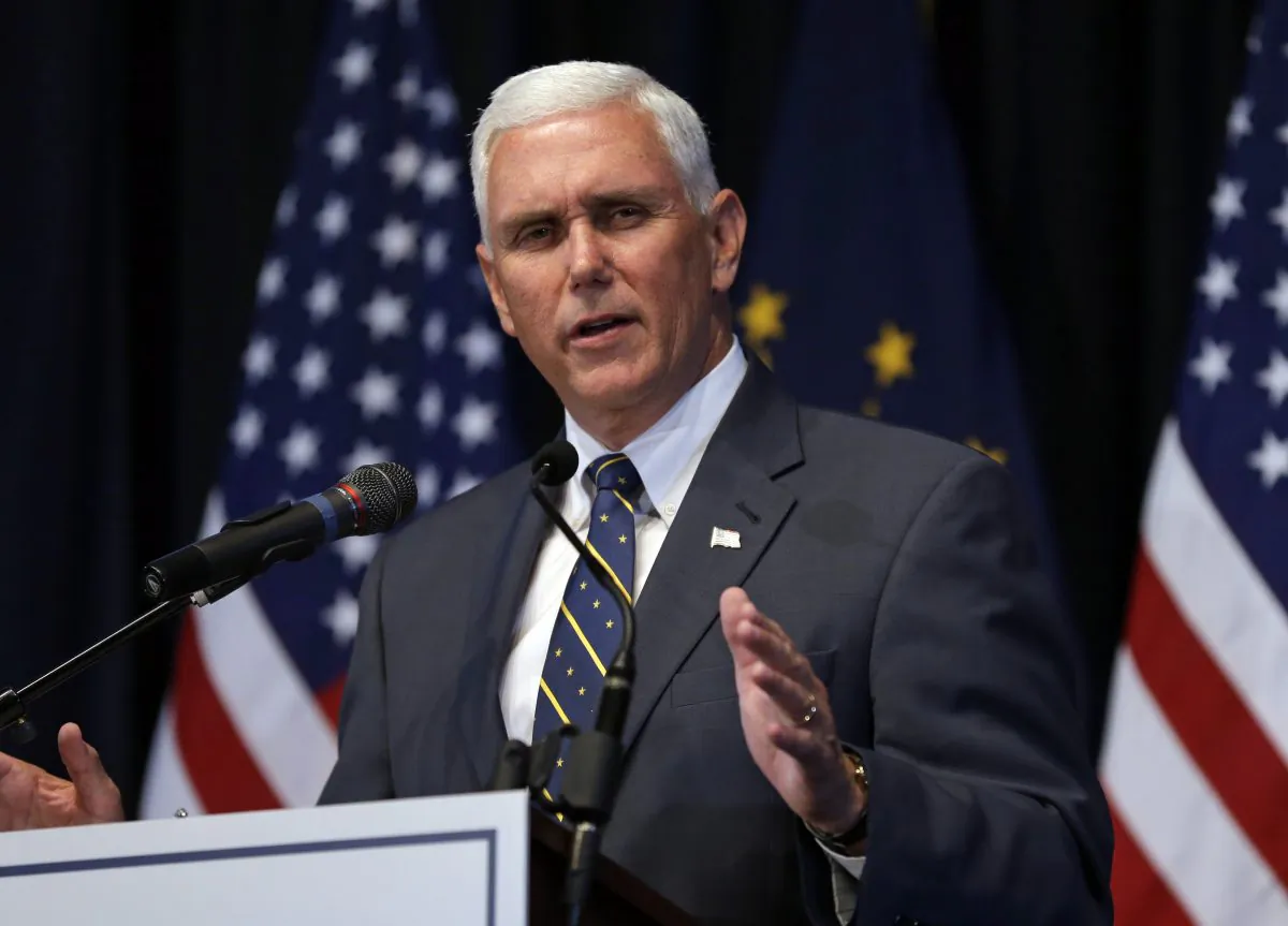 Indiana Gov. Mike Pence in Indianapolis on June 18, 2015. (AP Photo/Michael Conroy)