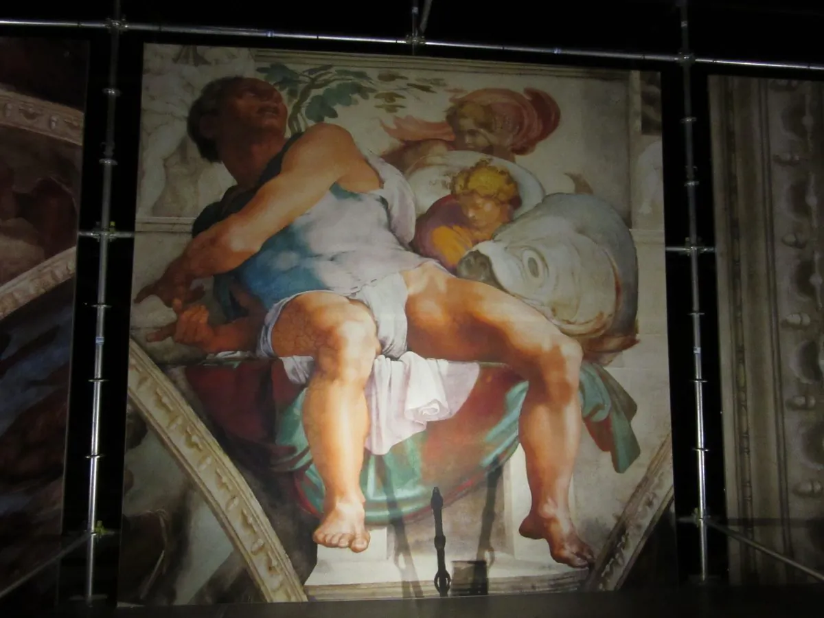 Michelangelo's "Prophet Jonah," part of a group of paintings showing seven Biblical prophets who all foretold the coming of a messiah. (Copyright Erich Lessing)