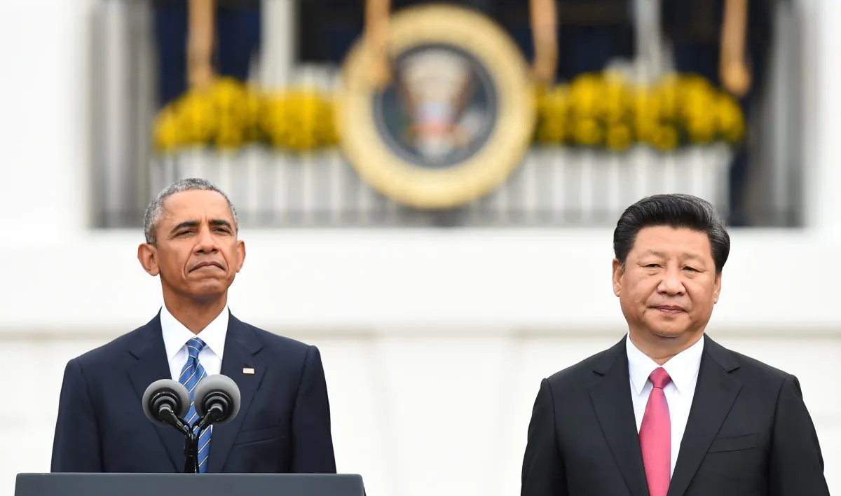 President Barack Obama and Chinese leader Xi Jinping at the White House on September 25, 2015 (Jim Watson/AFP/Getty Images)