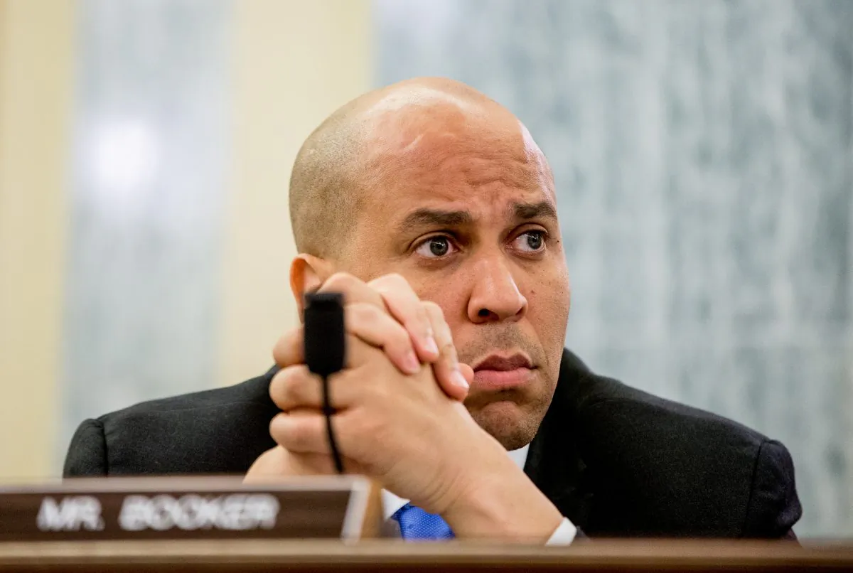 Sen. Cory Booker, D-N.J., attends a Senate Commerce, Science and Transportation hearing on Capitol Hill in Washington on June 10, 2015. (Andrew Harnik/AP Photo)