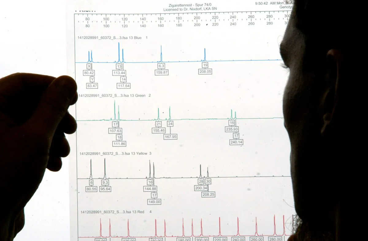 DNA evidence at the scene of a crime is not as clear cut as generally thought. New software may help with that.  (AP Photo/Matthias Rietschel)