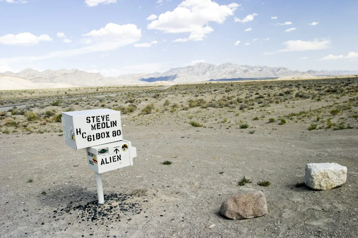 Highway 375, very close to Area 51. (ericsphotography/iStock)