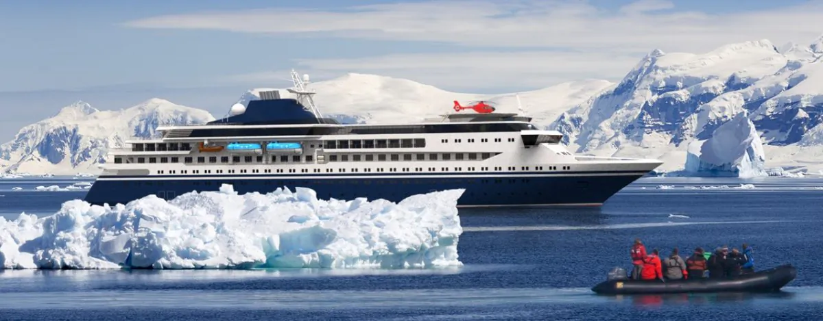 The vessel designed by Knud E. Hansen is a luxury expedition cruise vessel with energy saving and emissions reduction technologies including solar cells and battery systems (Knud E. Hansen Company website)