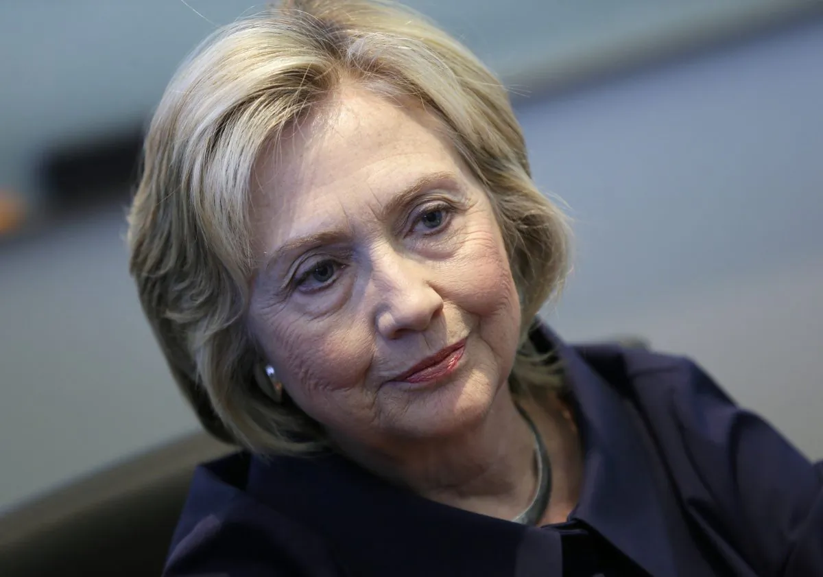 Hillary Rodham Clinton speaks during an interview with The Associated Press in Cedar Rapids, Iowa on Sept. 7, 2015. (AP Photo/Charlie Neibergall)