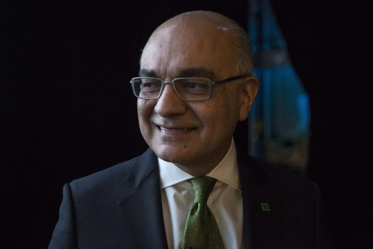 File photo of Bharat Masrani, president and CEO of TD Bank, at TD's annual meeting in Toronto on  March 26, 2015. (The Canadian Press/Chris Young)