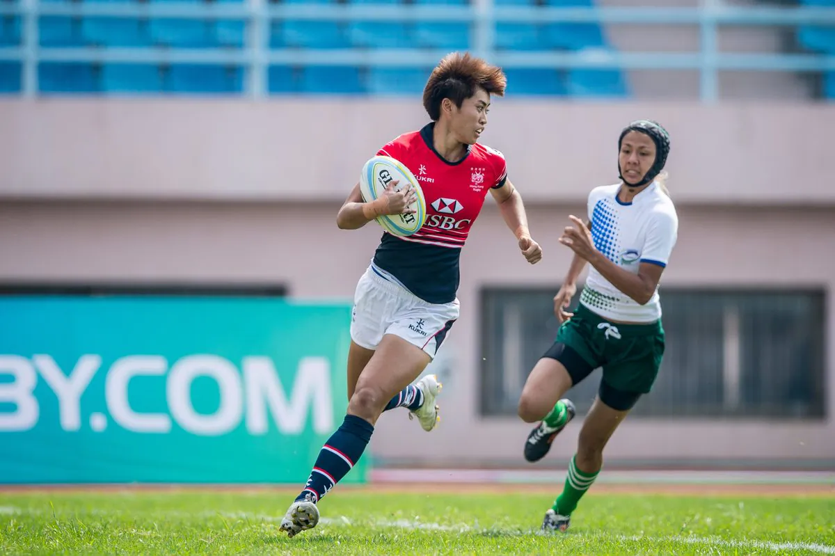 ong Kong’s Aggie Poon Pak Yan scored a hat trick in the final taking her total points score in the China Sevens weekend, in Qingdao, on Sept 5-6 to 78 points – 12 tries and 9-conversions. (HKRFU/Asia Rugby)