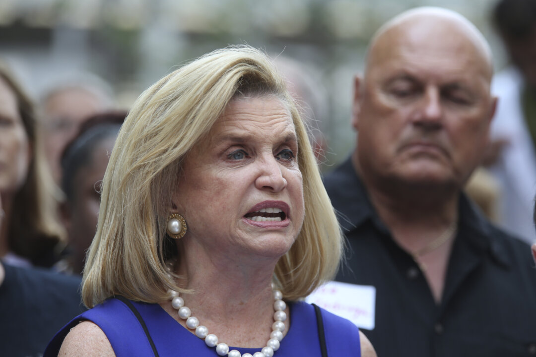 Congresswoman Carolyn Maloney speaks during a news conference in a file photo (AP Photo/Mary Altaffer, File)