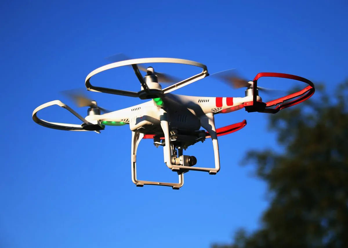 A drone is flown for recreational purposes in the sky above Old Bethpage, New York, on Sept. 5, 2015. (Bruce Bennett/Getty Images)