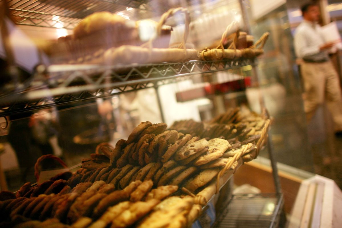 Baked goods are on display in a window September 28, 2006 in New York City. (Photo by Spencer Platt/Getty Images)