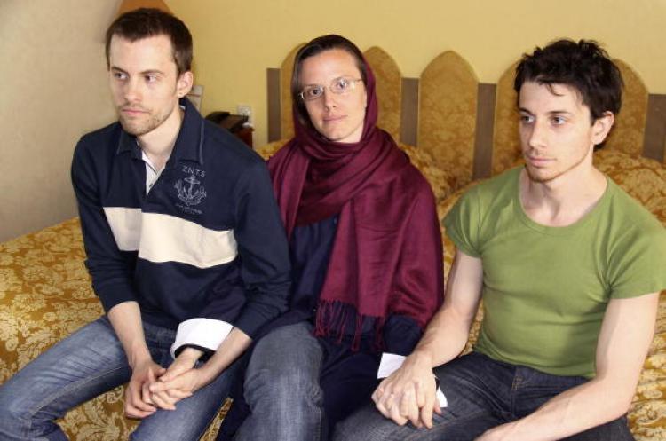A picture obtained from Iran's state-run English-language Press TV shows detained U.S. hikers (L-R) Shane Bauer, Sarah Shourd, and Josh Fattal waiting to meet their mothers for the first time since their arrest, in the Iranian capital Tehran on May 20. (AFP PHOTO/PRESS TV ) A picture obtained from Iran's state-run English-language Press TV shows detained U.S. hikers (L-R) Shane Bauer, Sarah Shourd, and Josh Fattal waiting to meet their mothers for the first time since their arrest, in the Iranian capital Tehran on May 20. (AFP PHOTO/PRESS TV )
