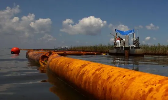 Responders Set up Containment Boom After Giant Gasoline Spill in Washington State