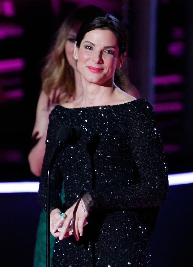 Sandra Bullock onstage at the 2010 MTV Movie Awards held at the Gibson Amphitheatre at Universal Studios on June 6, 2010 in Universal City, California. (Christopher Polk/Getty Images) Sandra Bullock onstage at the 2010 MTV Movie Awards held at the Gibson Amphitheatre at Universal Studios on June 6, 2010 in Universal City, California. (Christopher Polk/Getty Images)