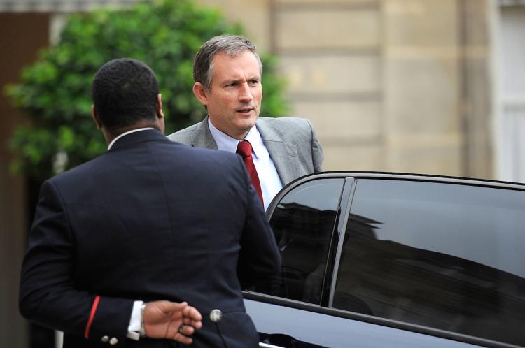Erard Corbin de Mangoux, head of France's foreign intelligence service, the Directorate-General for External Security (DSGE), arrives on July 26 at the Elysee Palace in Paris to attend a security and defense council meeting following al-Qaeda's announcement of the death of French hostage Michel Germaneau. (Bertrand Langlos/Getty Images)
