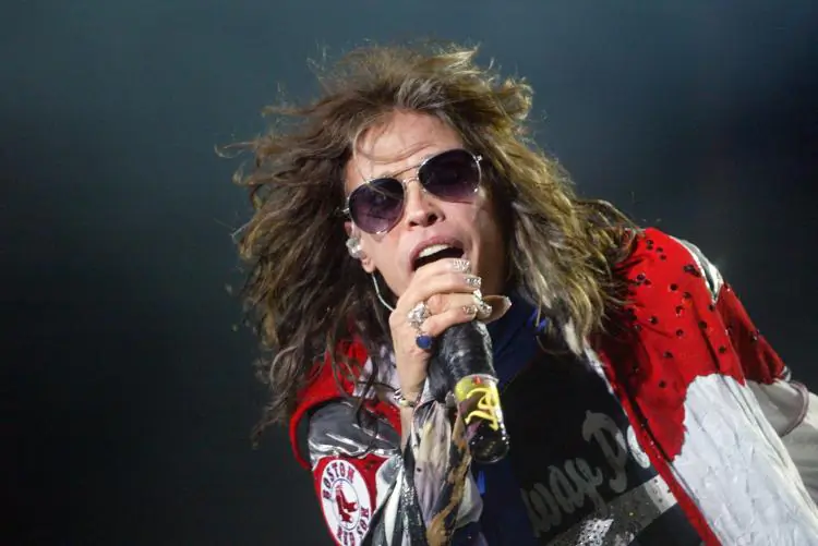 Steven Tyler of Aerosmith performs at Fenway Park on Aug. 14, 2010, in Boston, Mass. (John W. Ferguson/Getty Images)