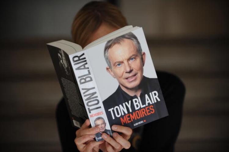 A person reading former British Prime Minister Tony Blair's book, 'Memoires,' published on September 1, by Albin Michel, in Paris. 'Memoirs' features Blair's thoughts about the invasion of Iraq, Lady Diana, Iran, Clinton, Bush, Brown, and some personal issues. (Lionel Bonventure/Getty Images ) A person reading former British Prime Minister Tony Blair's book, 'Memoires,' published on September 1, by Albin Michel, in Paris. 'Memoirs' features Blair's thoughts about the invasion of Iraq, Lady Diana, Iran, Clinton, Bush, Brown, and some personal issues. (Lionel Bonventure/Getty Images )