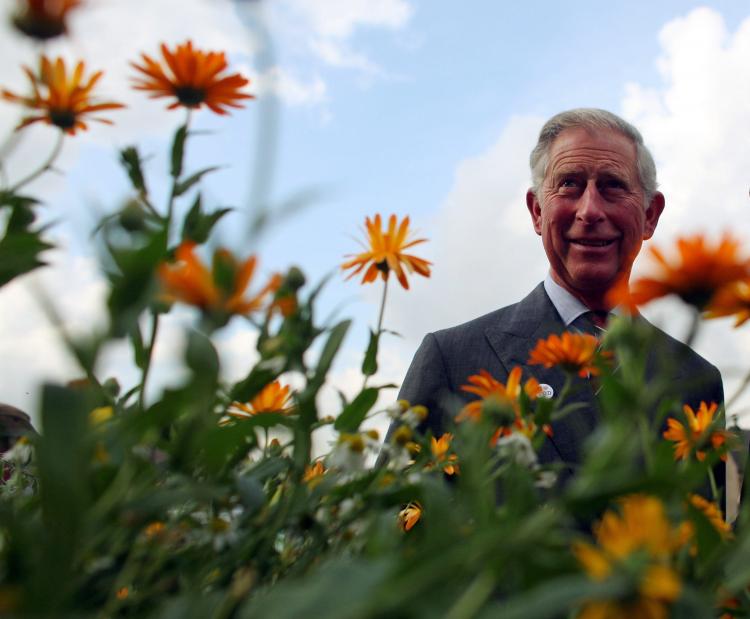 Prince Charles visits a herb garden at Incredible Edible Todmorden, viewing public spaces used to grow fruit and vegetables during his five day UK tour to promote sustainable living. He travelled on the Royal Train, powered by biofuel, touring cities and towns from Glasgow to London. (Christopher Furlong/Getty Images)