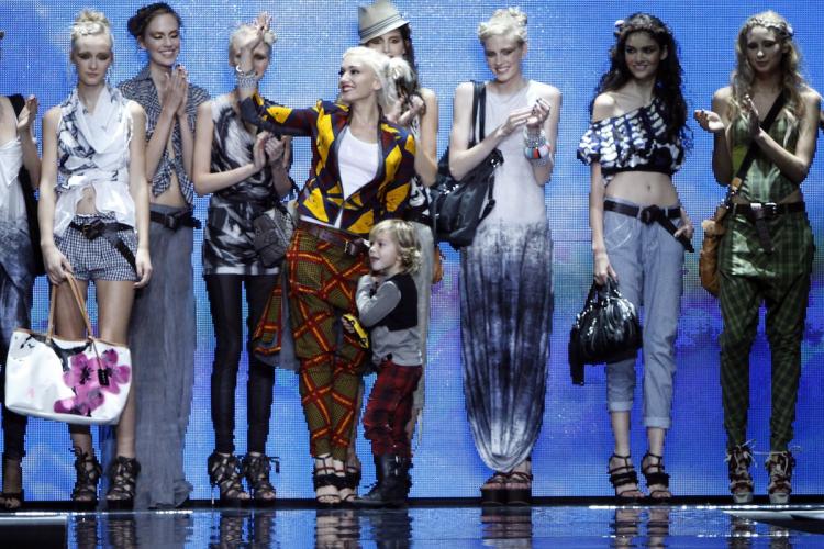 Gwen Stefani, designer and pop star, walks the runway with her son, after the L.A.M.B. fashion show during the Mercedes Benz Fashion Week Spring Summer 2011, held at Lincoln Center in New York City, on September 16. (Elizabeth Pantaleo/Getty Images ) Gwen Stefani, designer and pop star, walks the runway with her son, after the L.A.M.B. fashion show during the Mercedes Benz Fashion Week Spring Summer 2011, held at Lincoln Center in New York City, on September 16. (Elizabeth Pantaleo/Getty Images )