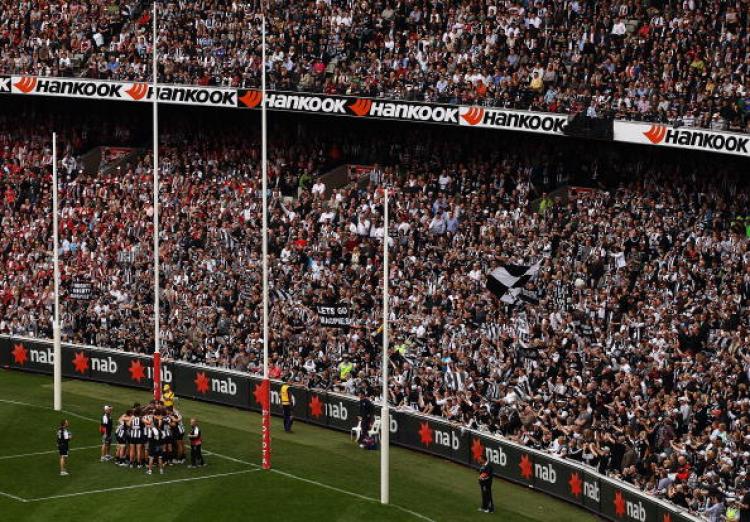 The AFL Grand Final match between the Collingwood Magpies and the St Kilda Saints at Melbourne Cricket Ground on Sept. 25. (Quinn Rooney/Getty Images) The AFL Grand Final match between the Collingwood Magpies and the St Kilda Saints at Melbourne Cricket Ground on Sept. 25. (Quinn Rooney/Getty Images)