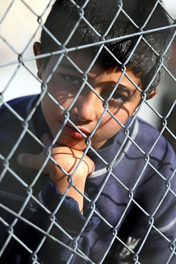 An immigrant child looking through a fence.(By: Sakis Mitrolidis/AFP/Getty Images) An immigrant child looking through a fence.(By: Sakis Mitrolidis/AFP/Getty Images)