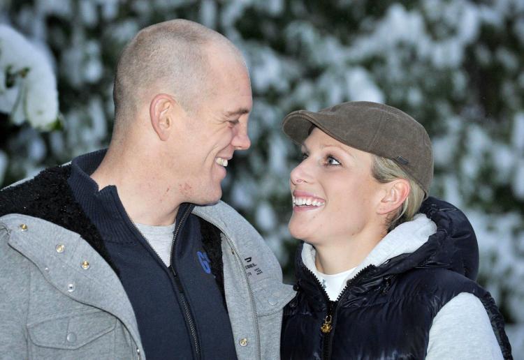 Zara Phillips and her fiance Mike Tindall pose at their Gloucestershire home, after they announced their engagement on Dec. 21. (Tim Ireland - WPA Pool/Getty Images) Zara Phillips and her fiance Mike Tindall pose at their Gloucestershire home, after they announced their engagement on Dec. 21. (Tim Ireland - WPA Pool/Getty Images)