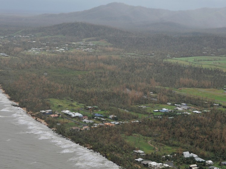 An aerial view showing the coastal area of Mission Beach in Feb, 2011. (Paul Crock/AFP/Getty Images)