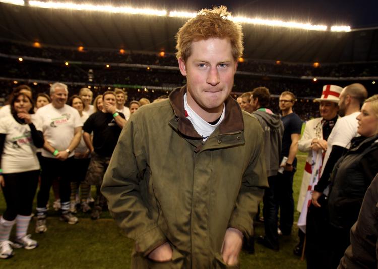 Prince Harry at the RBS 6 Nations Championship match on Feb. 26, 2011 in London, England. (David Rogers - WPA Pool/Getty Images) Prince Harry at the RBS 6 Nations Championship match on Feb. 26, 2011 in London, England. (David Rogers - WPA Pool/Getty Images)
