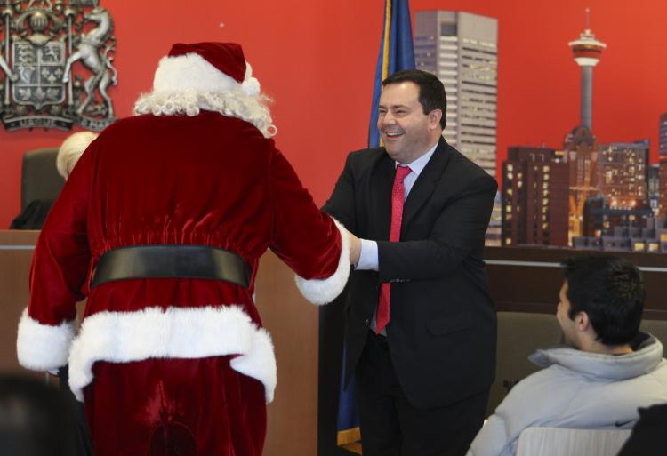 Citizenship and Immigration Minister Jason Kenney pulled Santa into the sovereignty issue during a special citizenship ceremony in Calgary on Wednesday. (Courtesy of Citizenship and Immigration Canada) Citizenship and Immigration Minister Jason Kenney pulled Santa into the sovereignty issue during a special citizenship ceremony in Calgary on Wednesday. (Courtesy of Citizenship and Immigration Canada)