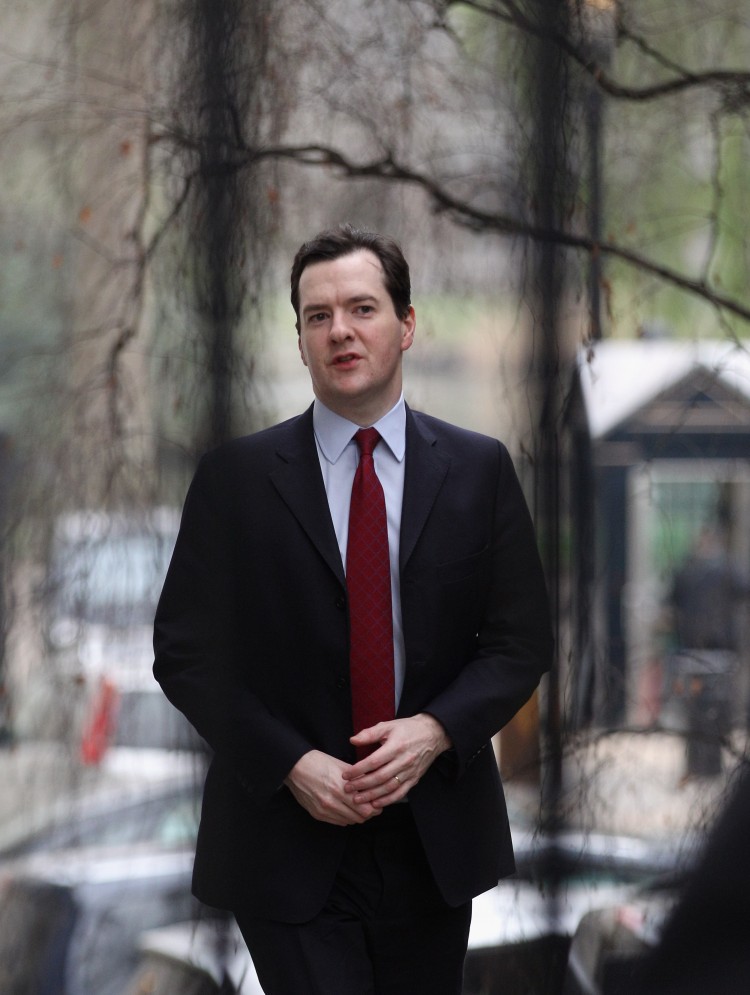 Chancellor of the Exchequer George Osborne arrives in Downing Street to attend the weekly Cabinet meeting. Osborne said the latest GDP figures for the UK were 'positive news'. (Oli Scarff/Getty Images) Chancellor of the Exchequer George Osborne arrives in Downing Street to attend the weekly Cabinet meeting. Osborne said the latest GDP figures for the UK were 'positive news'. (Oli Scarff/Getty Images)