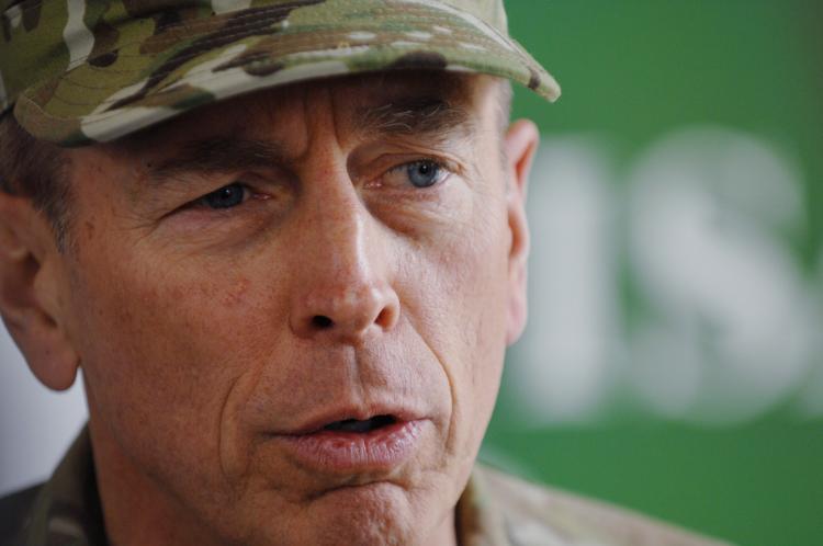 Gen. David Petraeus, commander of the International Security Assistance Force and commander of U.S. Forces Afghanistan, U.S. Army, speaks with members of the media following a farewell ceremony for ambassador Mark Sedwill, NATO's senior civilian representative on April 9, 2010 in Kabul, Afghanistan. (U.S. Navy Chief Petty Officer Joshua Treadwell/U.S. Navy via Getty Images) Gen. David Petraeus, commander of the International Security Assistance Force and commander of U.S. Forces Afghanistan, U.S. Army, speaks with members of the media following a farewell ceremony for ambassador Mark Sedwill, NATO's senior civilian representative on April 9, 2010 in Kabul, Afghanistan. (U.S. Navy Chief Petty Officer Joshua Treadwell/U.S. Navy via Getty Images)
