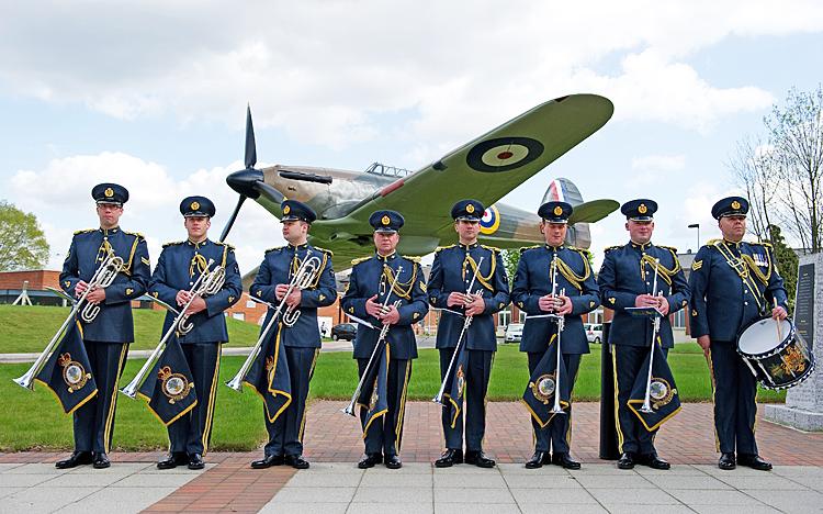 Members of the RAF Fanfare pose for the media after rehearsing for the Royal Wedding of Britain's Prince William and Kate Middleton, at RAF Northolt, west of London, on April 12. (Leon Neal/AFP/Getty Images) Members of the RAF Fanfare pose for the media after rehearsing for the Royal Wedding of Britain's Prince William and Kate Middleton, at RAF Northolt, west of London, on April 12. (Leon Neal/AFP/Getty Images)