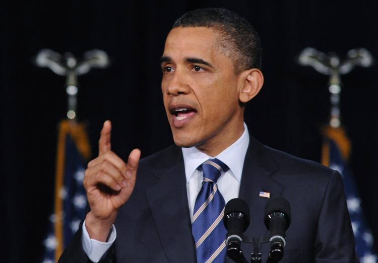 President Barack Obama speaks on fiscal policy April 13, 2011 at George Washington University's Jack Morton Auditorium in Washington. (Mandel Ngan/AFP/Getty Images) President Barack Obama speaks on fiscal policy April 13, 2011 at George Washington University's Jack Morton Auditorium in Washington. (Mandel Ngan/AFP/Getty Images)