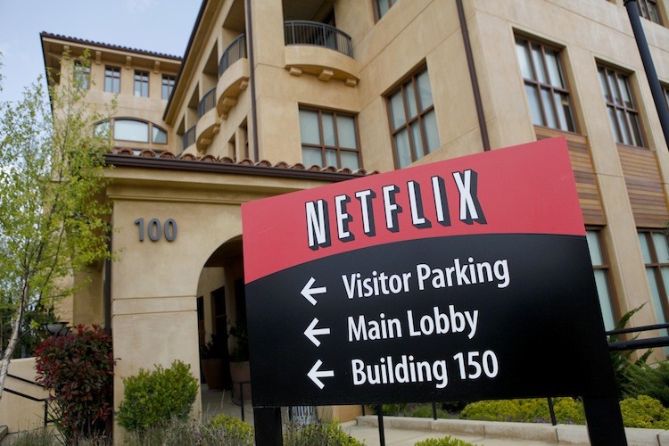 Netflix headquarters is pictured in Los Gatos, CA this past April.  (Ryan Anson/AFP/Getty Images)